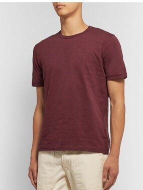 Alex Mill 100% Slub Cotton Burgundy Classic Short Sleeve Tee Shirt
